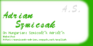 adrian szmicsak business card